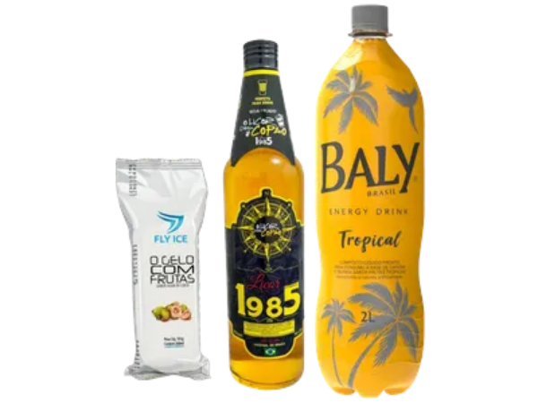 Kit Licor 1985 + Baly 2L Tropical + Gelo de Coco